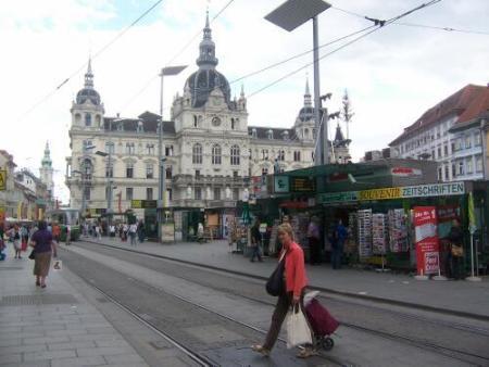 In Graz,  the Rathaus/Hauptplatz ( Town Hall in the Main Square ) 
